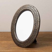 Porte photo ovale rock résine 20 x 2 x 15 cm