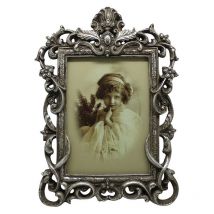Biscottini - Set de 2 cadres photo vintage 23x17 cm Cadre photo de table finition antique Cadre vintage