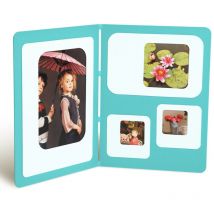 Porte photos C4 Presse Citron Bleu ciel