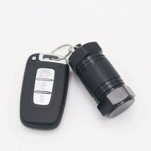 Ensoleille - Porte-pilule étanche porte-clés en aluminium de grande capacité