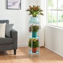 Porte-plantes Altena 95 x 27 x 27 cm bleu clair [en.casa]