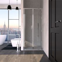 Ponsi - Porte pliante 80 cm verre transparent Ercos Gold BBGOLTSF80 80 cm (78-82)