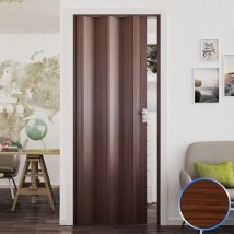 Forte - Porte pliante accordéon intérieur en pvc 88,5x214 cm mod. Luciana couleur noyer mansonia