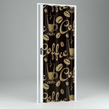 Porte pliante accordéon intérieur en pvc mod. Vera 89,5x214 cm Coffee