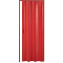 Porte accordéons pliante intérieur en kit en pvc mod. Simona Rouge 82x220 cm