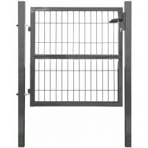 V2aox - Porte Portail Jardin Cadenas Serrures Clés Galvanisé Acier 100 cm Anthracite