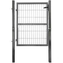 V2aox - Porte Portail Jardin Cadenas Serrures Clés Galvanisé Acier 120 cm Anthracite