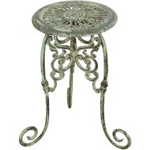 Porte-pot en fonte finition antique
