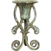 Porte-pot en fonte finition antique