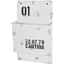 Porte revues coloris blanc antique - Dim : l 25 x p 9 x p 42 cm Pegane
