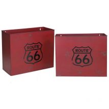 Vacchetti - Porte-revues métal bristol rouge 1-2 cm34,5x15,5h28