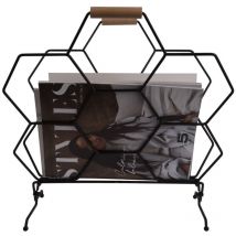 Porte revues Honeycomb Present Time Noir