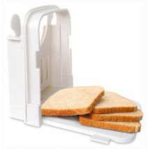 Trancheuse à pain pour pain maison, guide de tranchage manuel en plastique, coupe-pain pliable pour sandwich