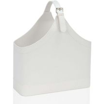 Porte revues – Similicuir blanc – Dimensions 40x22x36 cm – Matières – Andrea House