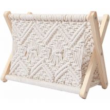 Porte-revues,Porte Revue Bois Panier De Rangement,Petit Support De Journaux Paniers Et Porte-revues pour Magazines, Livres, Journaux