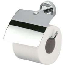 Inda - Porte-rouleau basculant avec couvercle Forum chrome poli