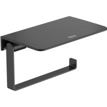 Porte-rouleau de papier hygiénique avec tablette hotels Roca Couleur : Noir