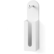 Lineabeta - Porte-rouleau en aluminium blanc Saeta avec réserve