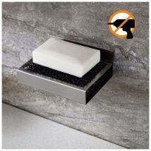 Bsr - Porte-savon, Boîte À Savon Murale En Acier Inoxydable, Pas Besoin De Percer La Colle De Cuisine De Salle De Bain Murale