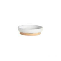 Porte-savon pol en bois de frêne blanc Ø11,5x3cm BA22081 Andrea House