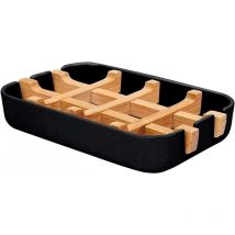 Porte-Savon en Fibre De Bambou Bambou Naturel en Bois Porte Savons Boîte avec ÉgouttoirAmovible Durable l'environnement Boîte à Savon en Bambou