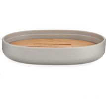 Porte-savon clean avec égouttoir en bambou