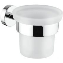 Porte-savon mural en laiton et verre satiné Mamoli 000006740001 Chromé
