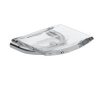 Koh-i-noor - Porte-savon polycarbonate transparent tratto avec support acier inox aisi 304 brossé - 13 x 10,5 x h 4 cm