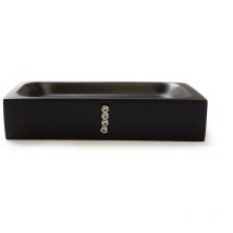 Porte-savon, porte-savon (LxlxH) : 11,2 x 7,5 x 2,3cm Noir Accessoires de salle de bain, porte-savon, nettoyage facile