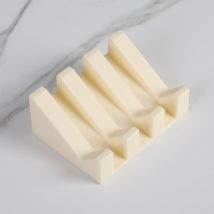 Ensoleille - Porte Savon - Porte-Savon Silicone Moderne - Anti-Rouille - Surface Inclinée avec Évacuation d'eau pour Mieux Conserver Le Savon - Boite