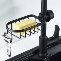 Porte-Savon Pour Barre de Douche, Porte-Savon de Douche, étagère de Douche Sans Perage Avec Crochet, Panier de Douche, Porte-Savon, éponge de Douche,