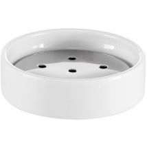Lineabeta - Porte-savon rond Saon en porcelaine blanche