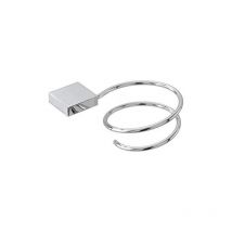 Porte-sèche-cheveux chromé Futura 13,5 x 13,5 x 13,5 cm