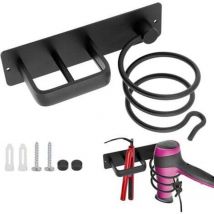 Yzmrbdqc - Porte Sèche Cheveux et Support de Lisseur,Support Seche Cheveux avec Range-Câbles,Support Mural pour Organisateur de Sèche-Cheveux pour