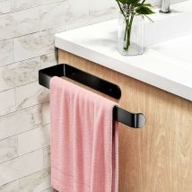 Porte Serviette Auto-Adhésif ou percé, Imperméable et antirouille Porte-Serviettes de Cuisine en Aluminium, Convient aux Serviettes, Rouleaux, Papier