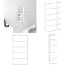 Vidaxl - Porte-serviette Blanc 24x12x48 cm Acier - porte-serviette - porte-serviettes - Home & Living - Blanc