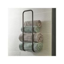 Porte serviette de bain mural noir