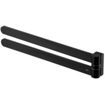 Porte Serviette Salle De Bain Noir Pivotant Double