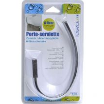 Eminza - Porte serviettes forme arrondie a fixer zamack acier inoxydable - chrome - Tendance