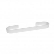 Koh-i-noor - Porte-serviette materia en aluminium brillant éloxé blanc - L45 x l7,6 x h3 cm - avec adhésif 3M