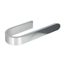 Porte-serviette materia en aluminium brillant éloxé chromé - 22,8 x 7,6 x h3 cm - avec adhésif 3M