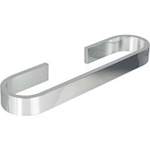 Porte-serviette MATERIA en aluminium brillant éloxé chromé - 45 x 7,6 x h3 cm - avec adhésif 3M