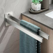 Mural, acier inoxydable, adapté pour salle de bain ou cuisine, 38 cm, argent
