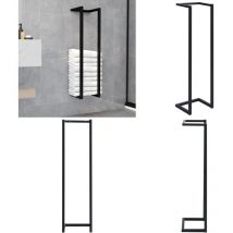 Vidaxl - Porte-serviette Noir 25x20x95 cm Fer - porte-serviette - porte-serviettes - Home & Living - Noir