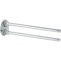 Porte-serviette pivotant collection 10 en laiton chromé - 34 x 7,5 x h7,5 cm - avec adhésif 3M