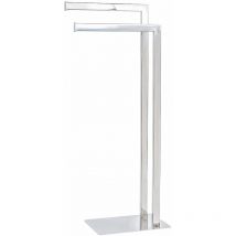 Metaform - Porte-serviette sur pied poli en acier inox mod. Zeus