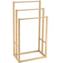 Porte serviettes bambou 3 barres - bambou - Tendance