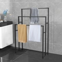 Porte - serviettes 3 pôles porte - serviettes de salle de bain rectangulaire au sol