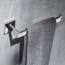 Porte-Serviettes Acier Inoxydable Porte Serviettes Mural Anneau De Serviette Moderne De Salle De Bain , Support De Serviettes Salles De Bains, Argent