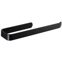 Porte-serviettes autocollant en acier inoxydable pour salle de bain et cuisine - 33.5 cm - Noir - autocollant